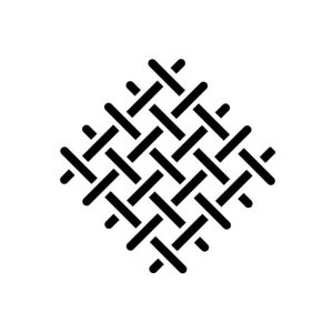 Icons related to textile industry. Fabric feather. Editable stroke. Vector illustration